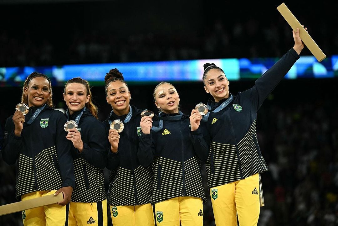 Olimpíadas 2024 Brasil conquista o bronze por equipes na ginástica