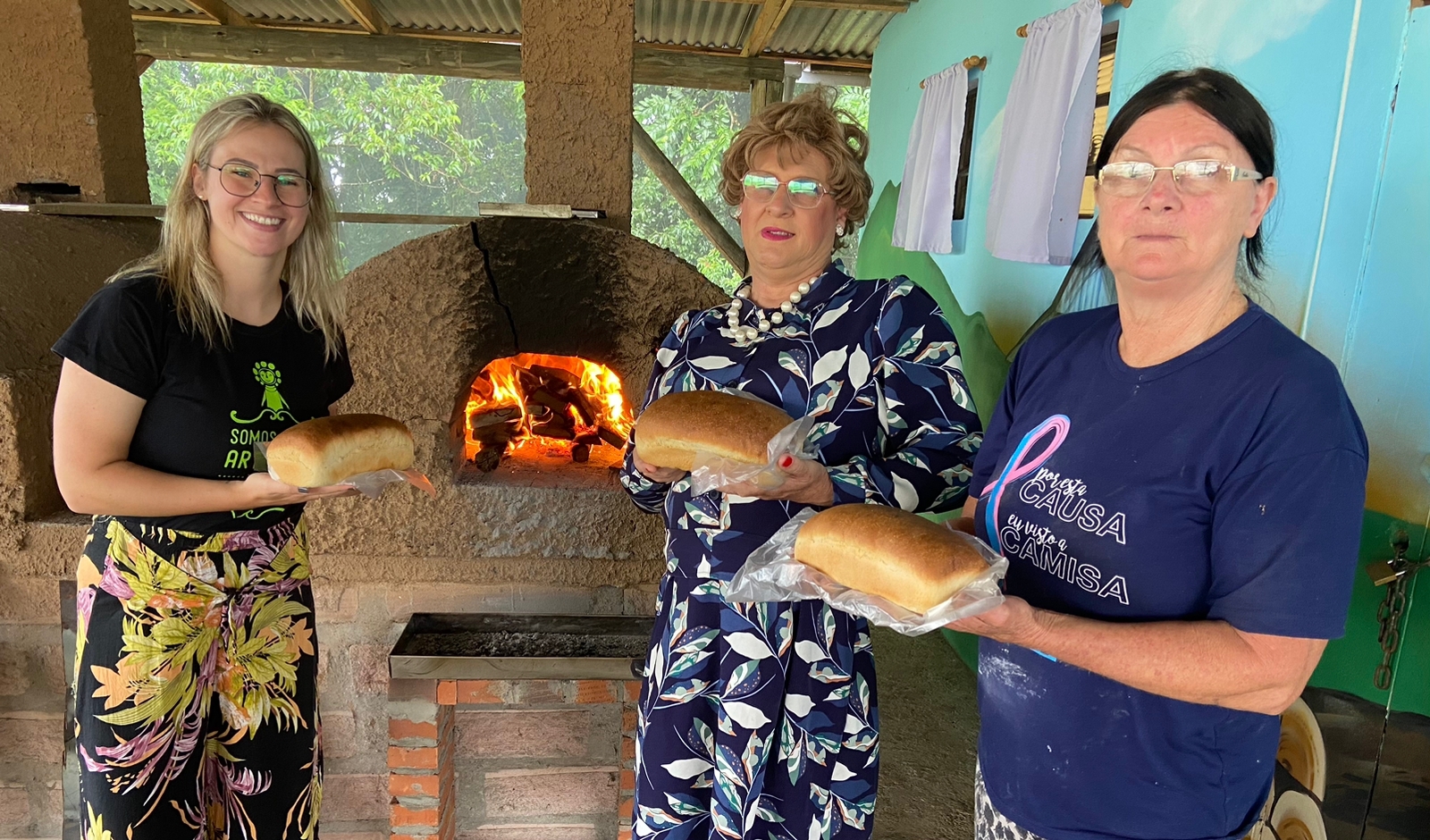 Herta e Thais pao de forno