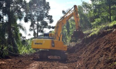 Secretaria de Obras segue trabalhando para desbloquear as vias (CRÉD. FRANCIS LIMBERGER)